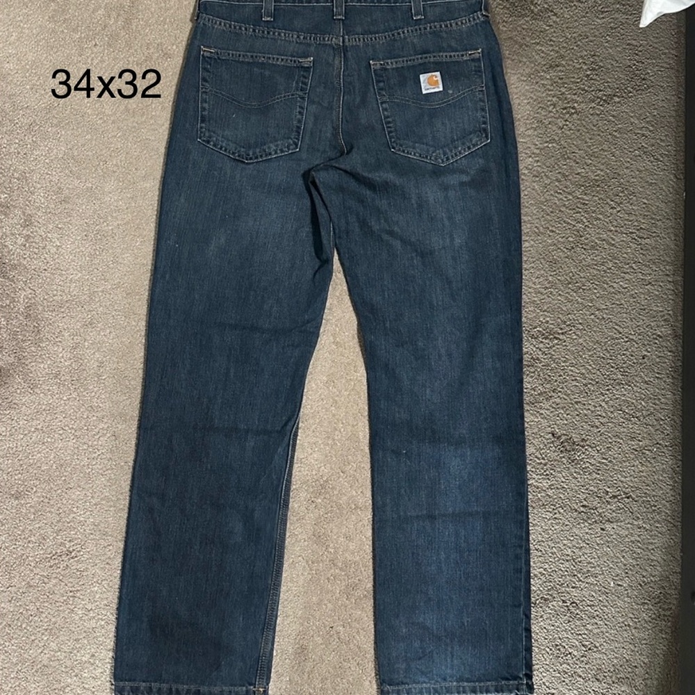 Carhartt Men's Dark Blue Straight Jeans